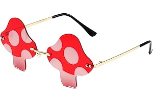 HIFOT Rahmenlos Sonnenbrille für Damen, Partybrillen für Fasching Foto Requisiten Geburtstagsfeier für Kinder Erwachsene