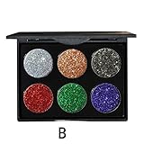 ❀ 6 coloree la sombra de ojos conveniente para el uso profesional y el uso casero.
