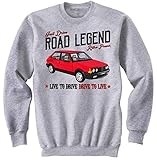  Teesandengines Men\'s FIAT Ritmo Abarth 130 TC Grey Sweatshirt Size XLarge
