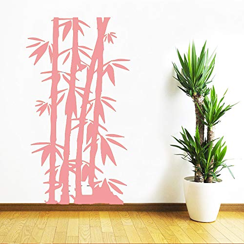 Preisvergleich Produktbild AiyoAiyo DIY Bambus Familie Wandaufkleber Kunst Wohnkultur Für Kinderzimmer wasserdichte Wandkunst Aufkleber Rosa 58 cm X 98 cm