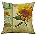 Produktbild Qinpin Kissenbezüge, für Zuhause, Auto, Bett, Sofa, dekorativer Brief-Kissenbezug, Baumwolle und Bettzeug, F, 40 x 40 cm