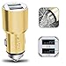 Price comparison product image 2Ticks Twin USB 2-Ports SUV Car Charger Adapter & Break Glass Safety Full Aluminium Hammer - Gold For Samsung Galaxy Tab A 10.1 (2016)