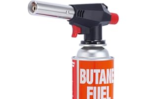 XWFEU Chalumeau de cuisine au butane, chalumeau de cuisine professionnel, lance-flammes à gaz, flamme réglable pour la restauration, la crème brûlée, le barbecue, le camping, les travaux manuels, le