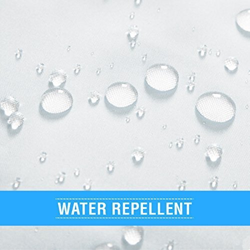 Duschvorhang Anti-Schimmel-stoff Wasserdicht Hookless Einzigartige Duschvorhangringe, 71×71 Zoll – Weiße Spitze – G.G.G. - 5