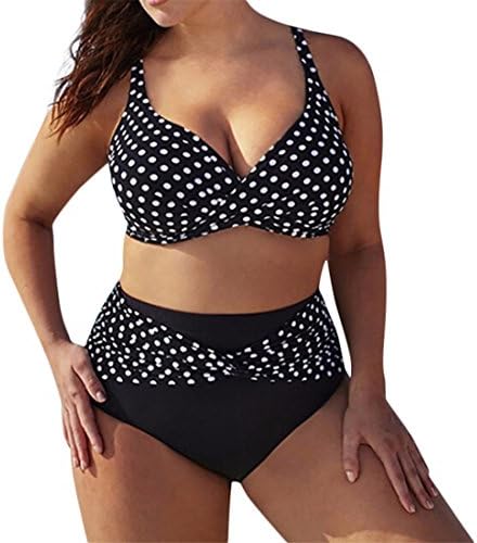 Women's Swimwear,Moonuy Girl Dots Two Piece Push-Up Padded Bra Swimsuit Bikini Set Beachwear Fashion Sexy Beach Swimsuit Bathing Suit Bodysuits For Ladies,Womens Underwear (XXXXXL, Black)