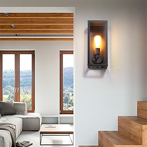 FIONADAN M Rolland Loft Retro Glass Wall Lights Cafe And Bar Balcony Aisle American Industrial Iron Art Restaurant