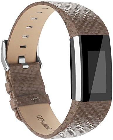 Fitbit Charge 2 Accessory Bands Leather Bracelet Strap,Secure Adjustable Buckle Fastener For Fitbit Alta (Weave Gray, Fit(5.8" - 8.1"))