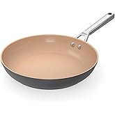 Ninja Extended Life 30cm Ceramic Frying Pan, Non-Stick (No PFAs, PFOAs, Lead or Cadmium), Induction Compatible, Stainless Ste