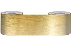 LGVXSRTYU Wallpaper Border self Adhesive Gold Brushed Peel and Stick Wall Border Sticker Home Ceiling Decorative Border for Bathroom Living Room Kitchen 10X500CM