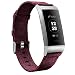 Produktbild Dolank kompatibel mit Fitbit Charge 3 Armband, Weiche gewebte Stoff Armbänder Ersatz Band Sport Zubehör Damen Herren Klein Groß für Fitbit Charge 3 Gesundheits und Fitness-Tracker (Fuchsie, L)