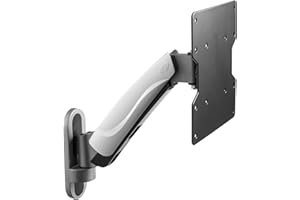 RICOO Uchwyt ścienny do telewizora, obrotowy, sprężyna gazowa do 27-50 cali, uchwyt TV S2622, uchwyt na telewizor na ścianę, uchwyt ścienny do telewizora, 32 cale do 20 kg, maks. VESA 200 x 200 mm