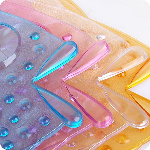 Itian Fisch-Bad Duschmatte mit Rutschfest Anti Skid Saug Sucker, Verbessern Sicher Rate (Orange) - 6