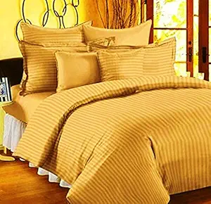 Trance Home Linen 100% Cotton 210TC Queen Duvet Cover with 2 Pillow Covers Golden Yellow - 90 X 102