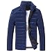 Produktbild Mantel Parka Herren Wollmantel Cabanjacke Kurzmantel Winter Jacke Übergangsjacke Winterjacke Steppjacke Kapuze aus winddichter Winterjacke Strickjacke LMMVP (XXL, Blau)