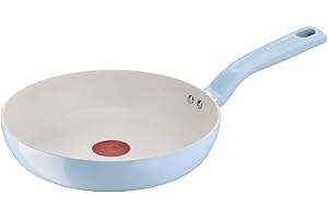 Lagostina Brezza, Padella Antiaderente Ø 24 cm, Rivestimento Mineralia, Indicatore di Calore Thermo-Signal, Manico Rivettato, Compatibile con Induzione