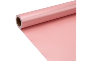 ZHNERY Rouleau de papier cadeau rose mat, 9 m x 43 cm, couleur unie, effet nacré, pour anniversaire, Noël, baby shower, décoration de cadeaux de festival