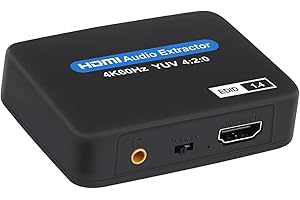 Gorise HDMI Audio Extractor, 4K 60Hz Optical Toslink SPDIF 3.5 Mm Output, HDMI Audio Converter