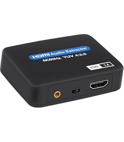 Produktbild von Snxiwth HDMI Audio Extractor 4K - Adapter Für 3.5mm Audioausgang, Unterstützt Dolby Digital & DTS