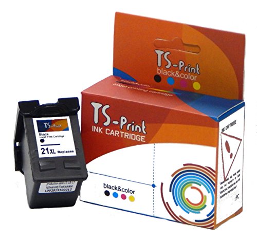 TS-Print® Tintenpatrone kompatibel zu HP 21XL bk 21ml Schwarz / Black
