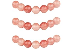 ‎MJDCB MJDCB Perlen zum Auffädeln 4mm 85 stück Synthetische Rosa Kristall Perlen mit Loch Lose Runde Steinperlen für Herstellung Schmuck Armbänder Halsketten