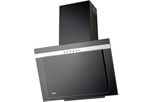 Akpo, cappa aspirante, colore: nero, WK-4, 50 cm/320m3/h, cappa per camino, cappa da parete