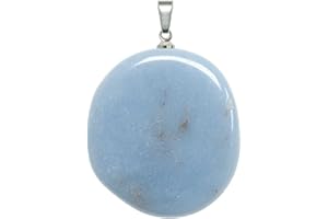 Naturosphère - Bijoux naturels C17 - Pendentif galet plat en angélite