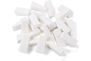 LANJUE 24 Pcs Éponges Maquillage, Eponge Triangle Éponges Sans Latex Éponge de Maquillage en Forme de Triangle pour Fond de Teint Crème Liquide (Blanc)