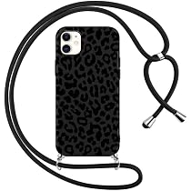 Foonary Handyband Hülle Mit Band Für Huawei P30 Lite – Leopard Design, Kratzfeste Silikon Hülle Mit Umhängekordel