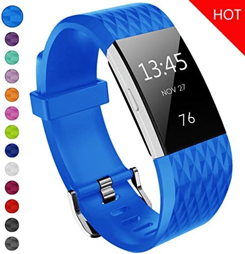 Fitbit Charge 2 Wrist Strap, Yometome TPU Soft Accessories Classic Fitness Bands Replacement Wrist Straps for Fitbit Charge 2 Watchband