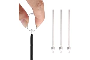 Gosknor 3szt Wymiennych Końcówki do S Pen, Wysokiej Czułości Stalówki Rysika ze Stopu Tytanu z Klipsem do Samsung Galaxy Tab S24/S23/S22 Ultra/S9/S9 Ultra/S8/S7/S6 Lite