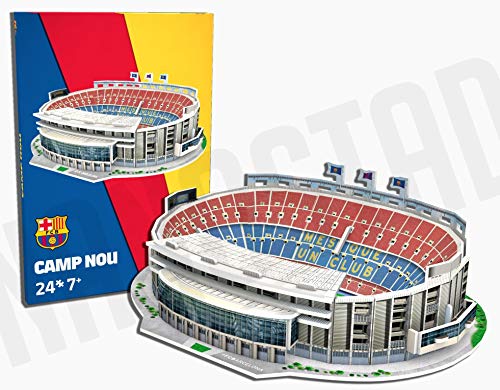 Kick Off- 34010 Puzzle 3D Mini Estadio NOU Camp 2019, Multicolor