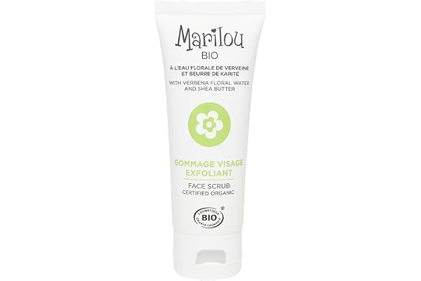Marilou Bio - Gommage Visage Exfoliant bio à l'eau de Verveine - Affine le grain de peau, redonne de l'éclat - 99% d'ingrédients d'origine naturelle - 75 ml