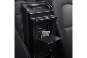 ‎SPIGEN Spigen One-Touch Versteckte Aufbewahrungsbox (Carbon Edition) Entworfen für Tesla Model 3/Y Mittelkonsolen-Organizer-Armlehne