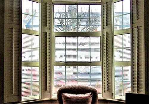 Window Films, Junnom Premium No-Glue Frosted Privacy Window Film Static Decorative Privacy Film Anti-UV Static Cling Glass Films