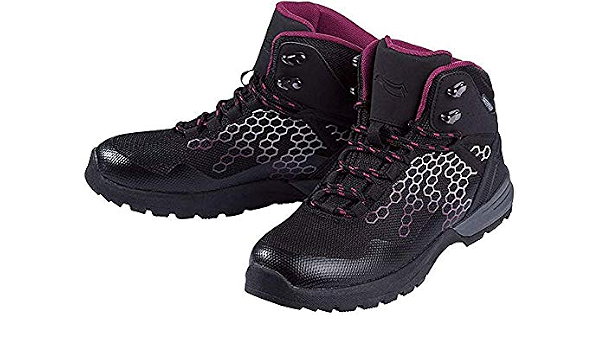 Crivit Scarpe da trekking da donna, scarponi da escursionismo, stivali medi  antivento e impermeabili, nero/lilla, 39 : Scarpe e borse