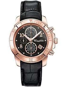 Thomas Sabo Damen-Armbanduhr Chronograph Quarz Leder WA0204-213-203-40 mm