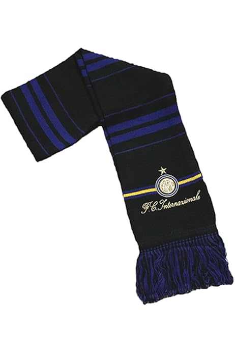 Sciarpa Ufficiale Inter - Nuovo Logo Jaquard - 100% Acrilico - Unisex Adulto - Diversi Colori - Foto 6