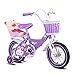 Produktbild SHARESUN Girl Bike Princess 16"18" Zoll Vorderradbremse und Hinterradbremse am Lenkerkorb und Puppenträger, Kinderfahrrad für Kinder im Alter von 4-8 Jahren,Purple,18