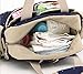 LCY Large 5pcs Backpack Baby Changing Bag 3 Carrying Options Dark Blue Dots