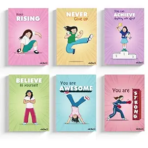 EKDALI Strong Girls Room Decor Wall Art Paper Poster - 6 Set 6x9
