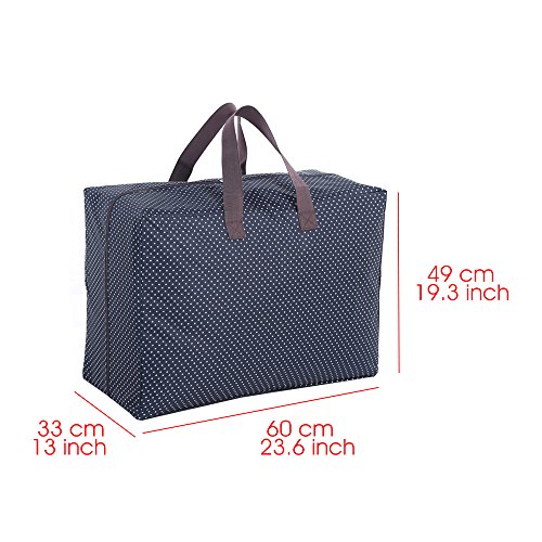 Harson&Jane Qualität wasserdichte 600D Oxford Tuch Raumspeicherbeutel Organisator für Umzug Haus home Bettwäsche organisieren (Marine) - 5