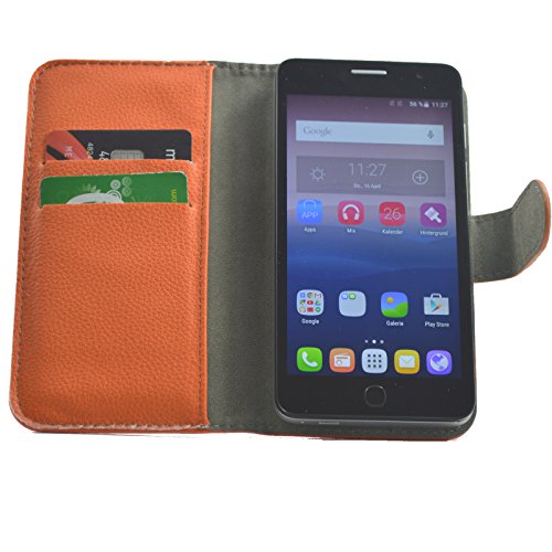 Medion Life E5008 Smartphone / Slide Kleber HÃ¼lle Case Cover Schutz Handy Tasche Cover Etui HandyhÃ¼lle SchutzhÃ¼lle in Orange
