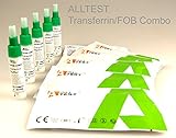 5 x GP/Medical Professional Diagnostic Bowel/Colon Health Test Pack - Combined Transferrin + Faecal Occult Blood (FOB) Rapid Test