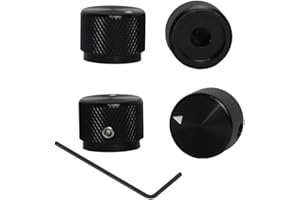 ACCOCO Juego de 4 perillas de Metal para controlar el volumen de una guitarra eléctrica, Guitarra Bass Dome Knobs Potenciómetro Cap