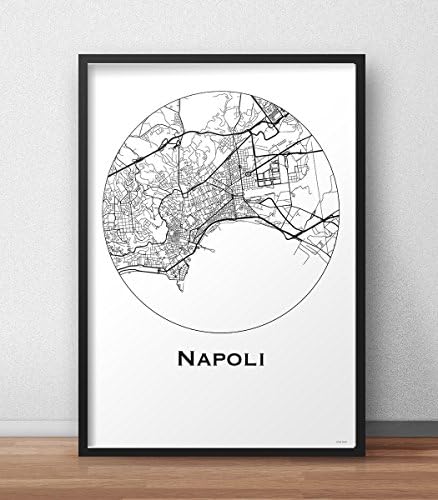 Poster Napoli Italy Minimalist Map - City Map Art of Napoli Poster - Wall Art Gift - Travel Map - Print