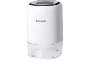 Silentnight Airmax 300 Dehumidifier - Small 1000ml Air Dehumidifier for Home Bedroom Bathroom with Quiet Peltier Technology, Auto Shut Off and Night Light - for Damp Mould Moisture Drying Clothes