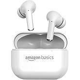 Amazon Basics TWS Wireless in Ear Earbuds, Bluetooth 6.0 Earphones with Mic, 55H Playtime, Bluetrum 5656A Chipset, Compact 50