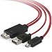 Produktbild Micro-USB zu HDMI-Kabel, cooliker 2 Meter MHL Micro USB auf HDMI 1080P HDTV Adapter Kabel mit integriertem USB-Ladekabel für Samsung Galaxy S3/S4/S5, NOTE 2, Note 3, Note 8.0, Note 10.1, und andere MHL-fähige Smartphones