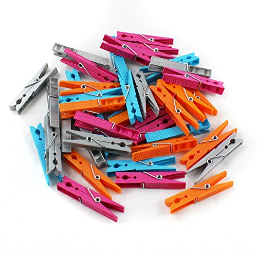 COM-FOUR® 120 Wäscheklammern im Sparpack in 4 verschiedenen Trendfarben - 3