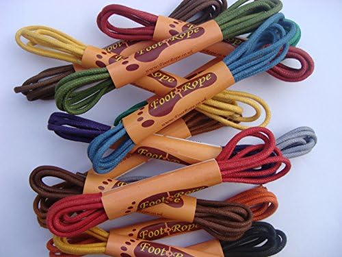 Foot Rope Round Waxed Laces Coloured Dress Shoelaces